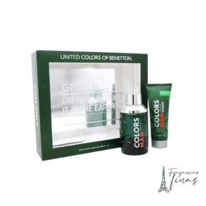 Fragancia Para Caballero Estuche United Colors Of Benetton  Colors Green  2 Piezas  100 ML EDT/75 ML After Shave